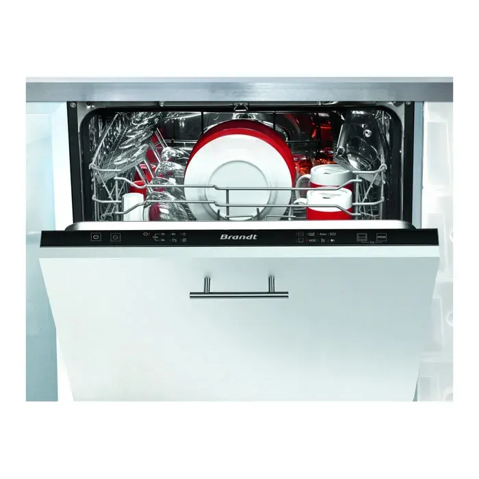 Lave-vaisselle encastrable - Brandt - Brandt BBJ3424LB - Classe B - Programme 58 min - Ouverture automatique de la porte