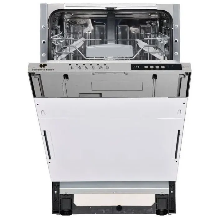 Lave-vaisselle encastrable CONTINENTAL EDISON CELV1045FI-10 couverts - Largeur448cm - Classe D - 45 dB - Blanc