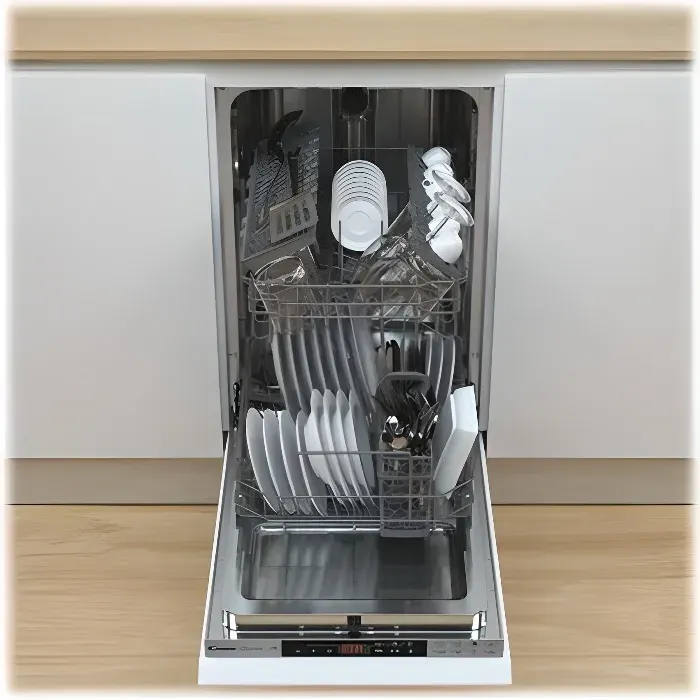 Lave-Vaisselle Intégrable CANDY CDIH2T1047 - Blanc - Moteur à induction - 95 Litres - 44 dB — coloris Blanche