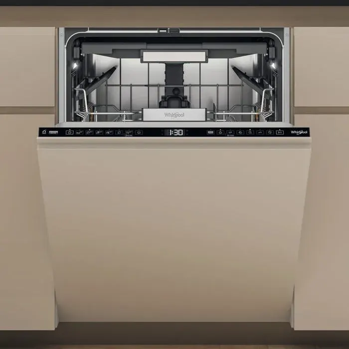 Lave-vaisselle intégrable - Whirlpool - Capteur de pureté de leau - Programme automatique - Programme Hygiène