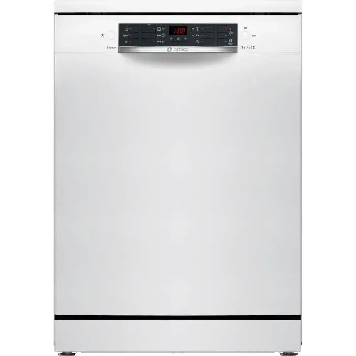 Lave-vaisselle pose libre BOSCH SMS26AW01F SER2 - 12 couverts - Induction - L60cm - 48 dB - Blanc