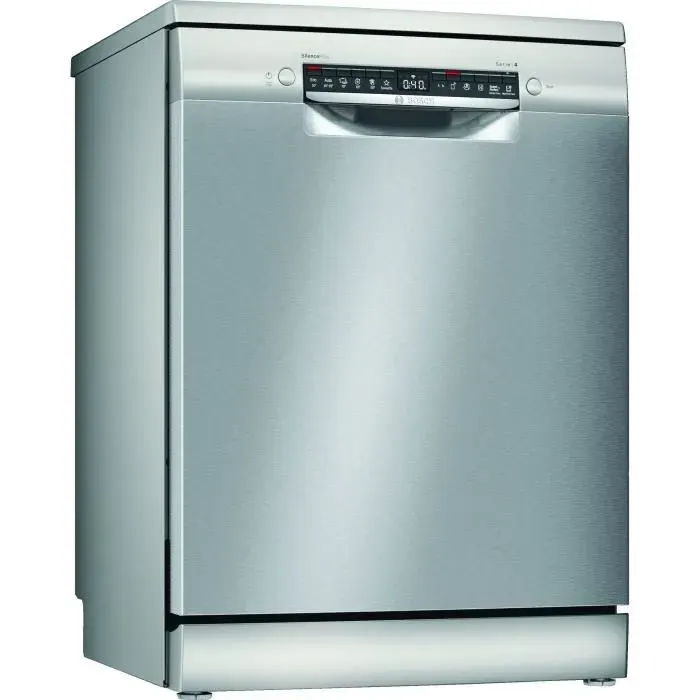 Lave-vaisselle pose libre BOSCH SMS4ETI14E SER4 - 12 couverts - Induction - L60cm - Home Connect - 44dB - Inox