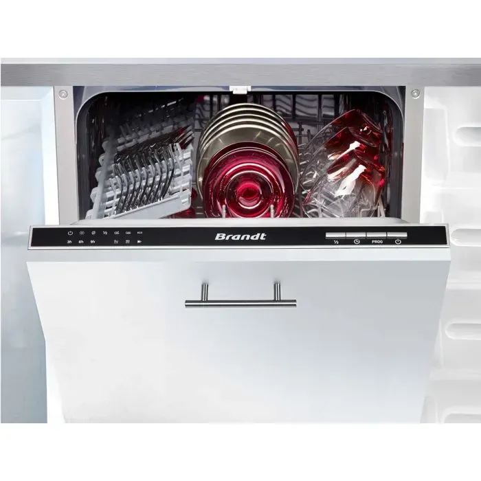 Lave-vaisselle pose libre - Brandt - 10 couverts - Largeur 45 cm - Option demi charge - Départ différé