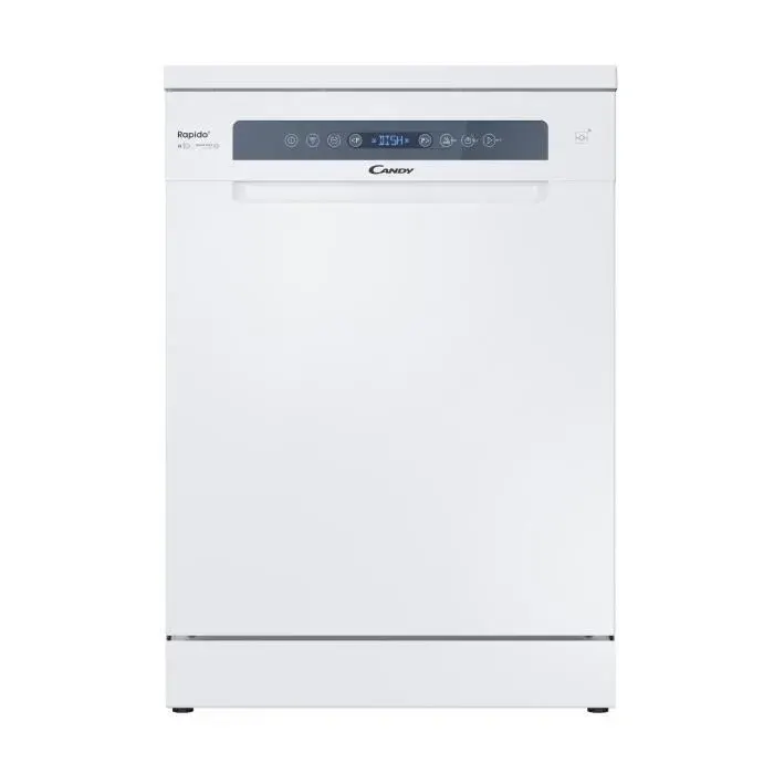 Lave-vaisselle pose libre CANDY CF 4C4F0W Rapido - 14 couverts - Induction - L60cm - 44dB - Connecté - Blanc