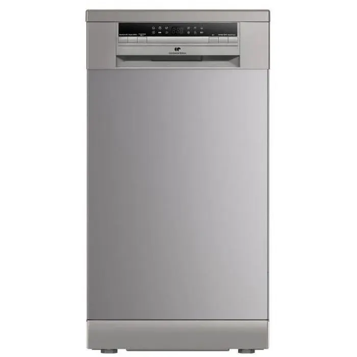 Lave-vaisselle pose libre - CONTINENTAL EDISON - CELV1145S - 11 couverts - 45 cm - 47 dB - Silver