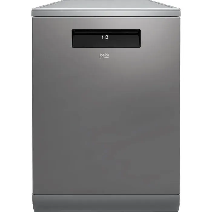 Lave-vaisselle pose libre gris acier inoxydable - Beko - DEN48530X - Capteur de pureté de leau - Programme automatique