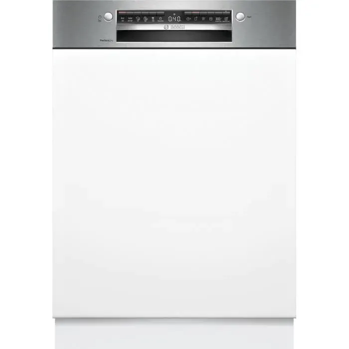 Lave-vaisselle semi-encastrable BOSCH SMI6ZCS10E SER6 - 14 couverts - Induction - L60cm - 40 dB - Classe B - tiroir - Acier Brossé