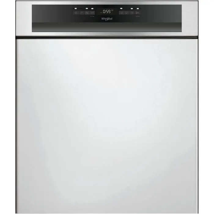 Lave-vaisselle semi-encastrable WHIRLPOOL WBO3T133PFX - 14 couverts - L60cm - 43 dB - Bandeau inox
