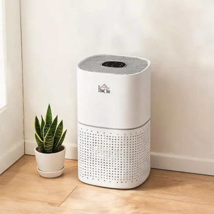 LED Lighting Dehumidifiers and Air Purifiers in Blanc Abs 8.7 in with 7x36 cm