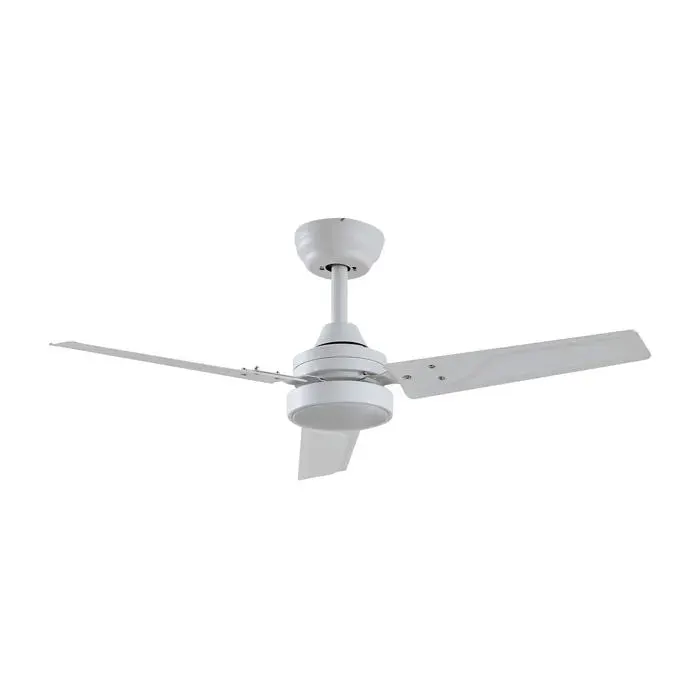 LED Ventilateur de plafond avec lampe Aerallo (Moderne) en Blanc Métal e. a. pour Salon & Salle à manger (1 lampeà)
