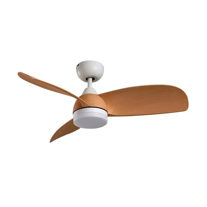 LED Ventilateur de plafond avec lampe Enon à intensité variable (Moderne) en Blanc Métal e. a. pour Salon & Salle manger (1 lampeà)