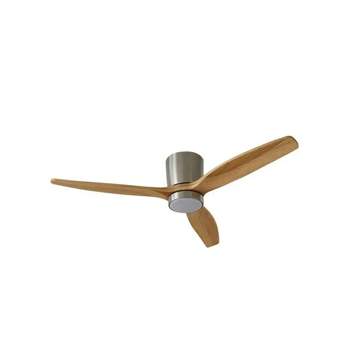 LED Ventilateur de plafond avec lampe Faipari (Moderne) en Gris Bois e. a. pour Salon & Salle à manger (1 lampeà)