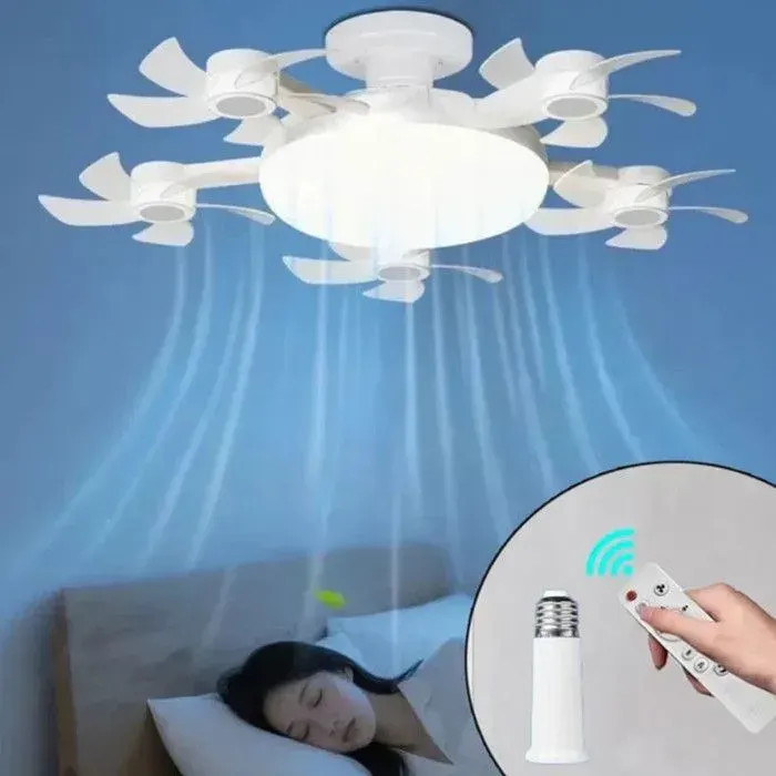 LED Ventilateur Plafond avec Lumiere5 Fan têtes Lampe Ventilateur Plafonnier3 VitessesLampe Ventilateurs VENTILATEUR DE PLAFOND