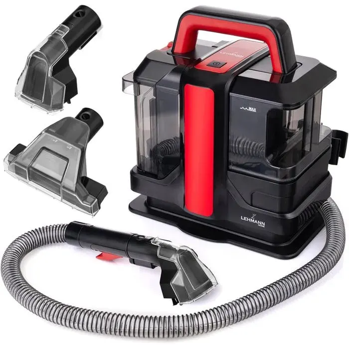 Lehmann Easywash Shampouineuse 2 En 1 750W Double Réservoir Nettoyage Puissant Canapé Tapis Voiture Moquettes