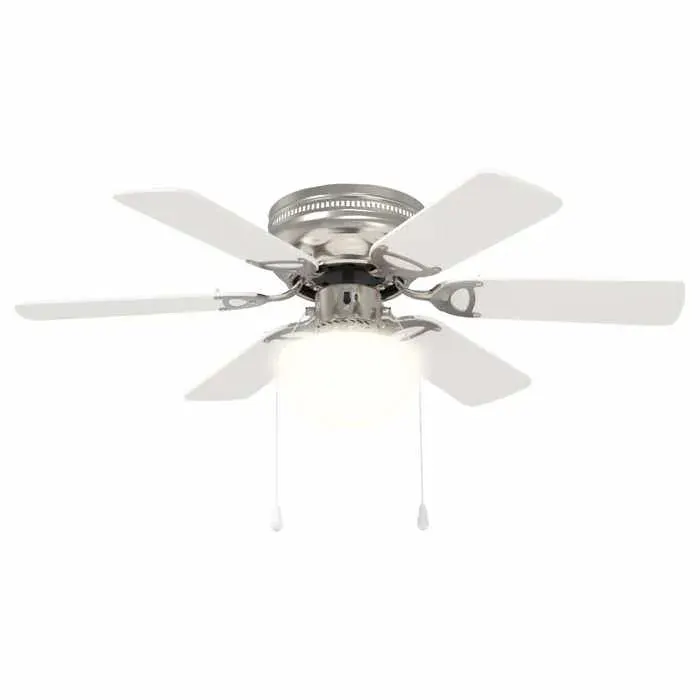 Les SoldesVentilateur de plafond avec lumière Ø 82 cm BlancConstruction robusteukx40m