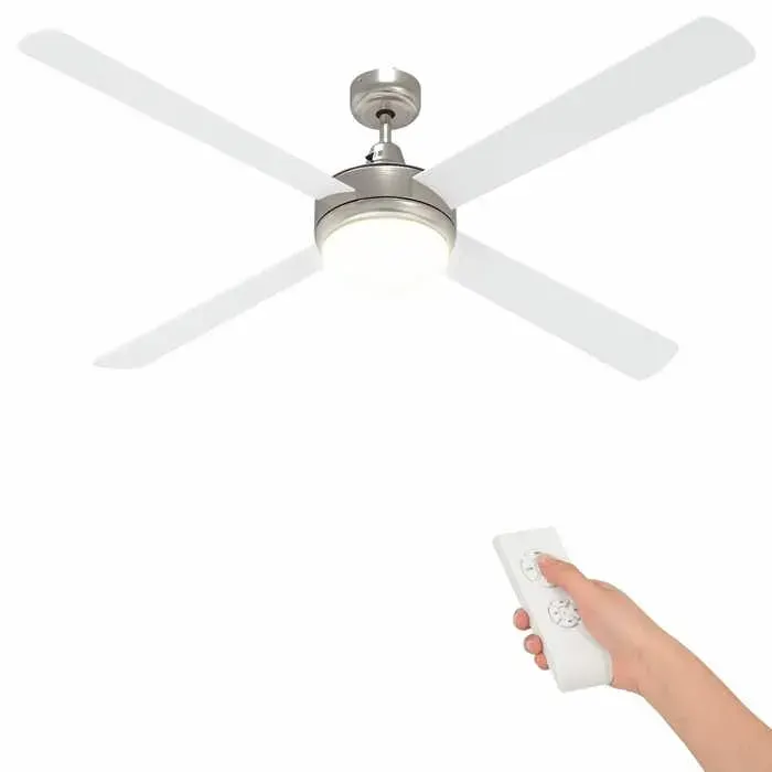 Les SoldesVentilateur de plafond avec lumière et télécommande Ø 130 cmConstruction robustefrn50t — coloris Blanc