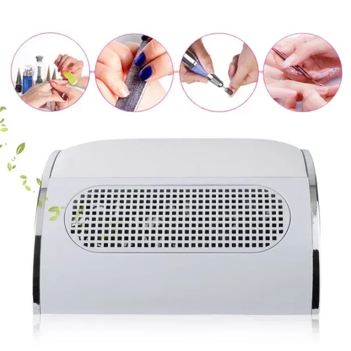 LESHP SECHE-ONGLES Aspirateur collecteur de poussière pour ongles 3 Ventilateur avec 2 sacs — coloris Blanche