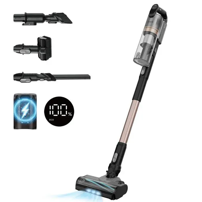LEVOIT Aspirateur sans fil Levoit LVAC-300 PLUS avec une brosse anti-emmêlement moteur de 240W et tête flexible à 180°.