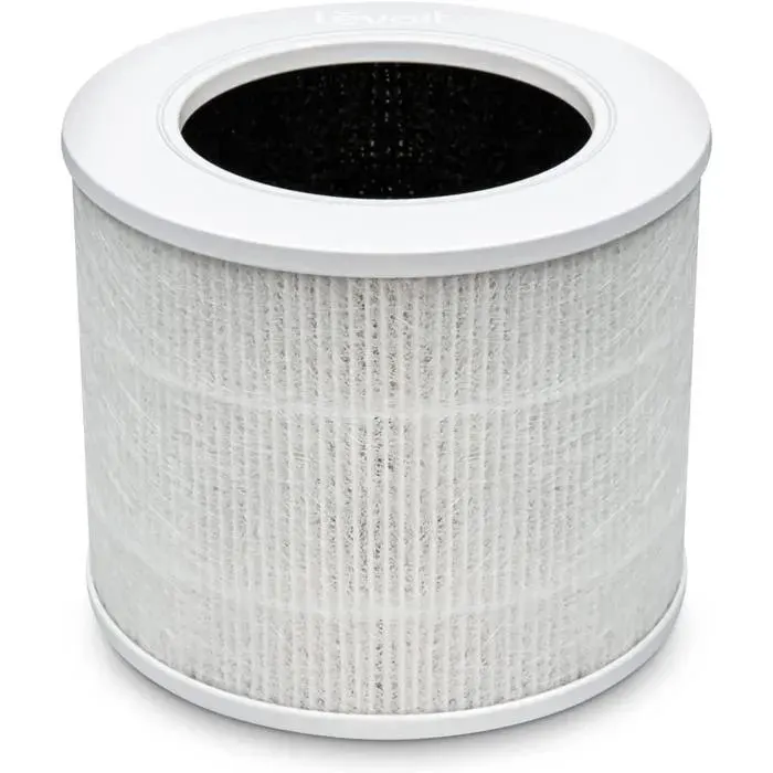 LEVOIT Filtre de rechange pour purificateur dair HEPA 3 en 1 charbon actif à haute efficacité noyau mini-RF blanc