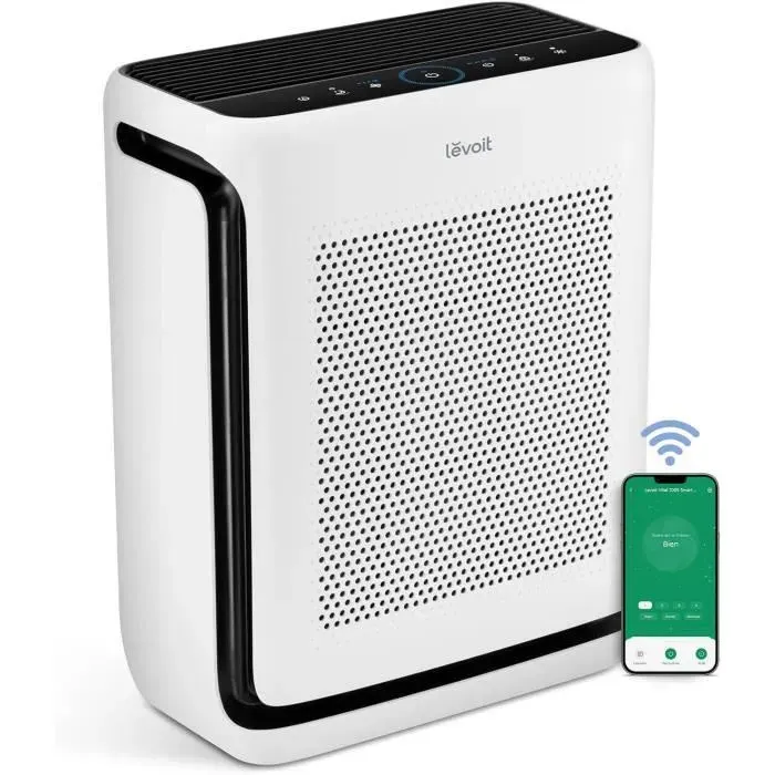 LEVOIT Vital 200S Purificateur dair H13 HEPA 416 m³/h - Jusquà 87 m² mode Animal double capteur pré‑filtre lavable