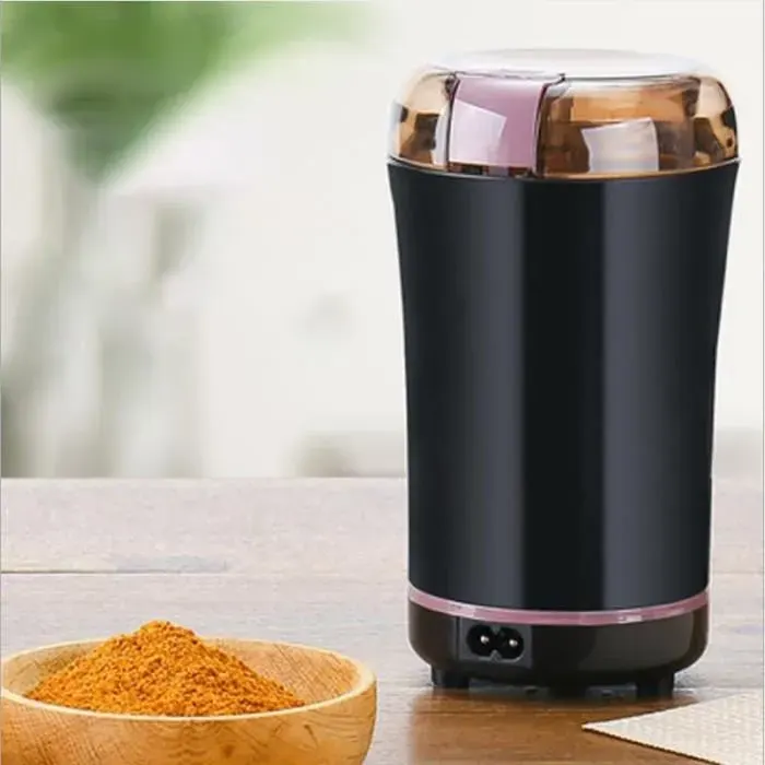 LEYSHOP Moulin à Café Électrique Noir Moulin Électrique de Cuisine Mini Moulin à Sec pour Usage Domestique Moulin à Grains