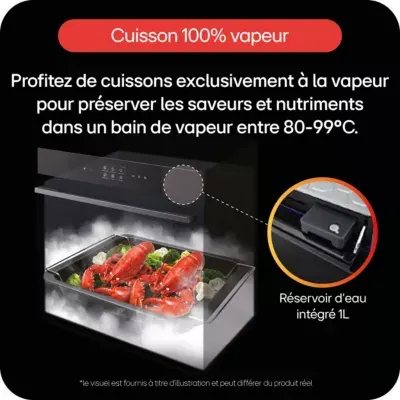 Lg - Four Encastrable Fonction Vapeur Ws9d7693cm - Vapeur - Hydrolyse - Porte Froide - Rails Télescopiques - Écran Tactile — vue 8