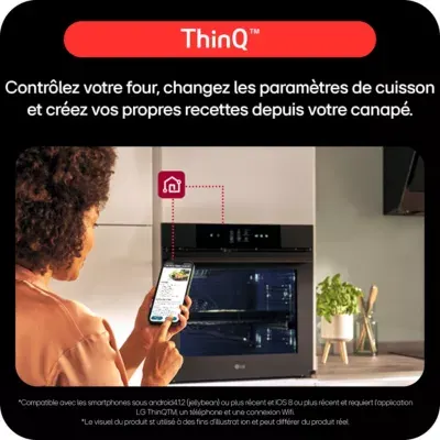 Lg - Four Encastrable Fonction Vapeur Ws9d7693cm - Vapeur - Hydrolyse - Porte Froide - Rails Télescopiques - Écran Tactile — vue 9