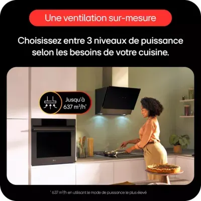 Lg - Hotte Décorative Murale Inclinée Hcez2428b Thinq — vue 22