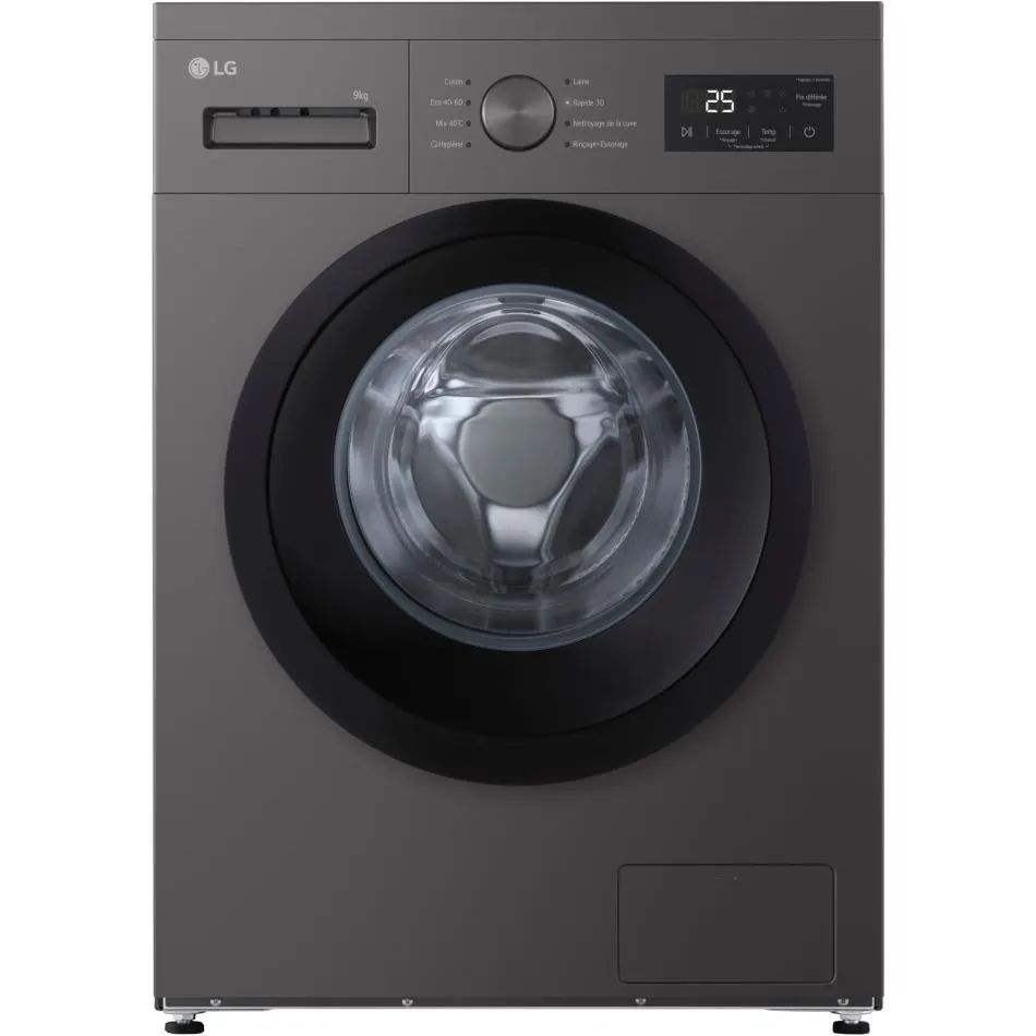 Lg - Lave Linge Compact F94n14sls - 9 Kg - 1400 Tr/Min - Classe A - Moteur Induction - Noir — vue 2