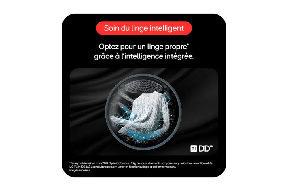 Lg - Lave Linge Séchant Hublot F214wt8grbe - 12/10 Kg - 1400 Tr/Min - Moteur Direct Drive - Turbowash - Vapeur - Connecté — vue 14