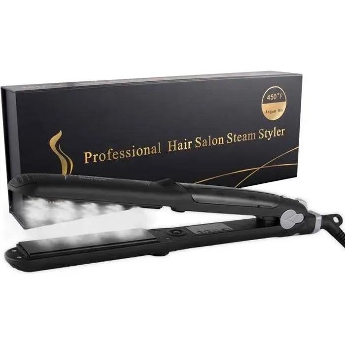 lhuile dargan steam lisseur professionnels 450f flat iron injection fers à défriser les cheveux peinture de style outils LISSEUR