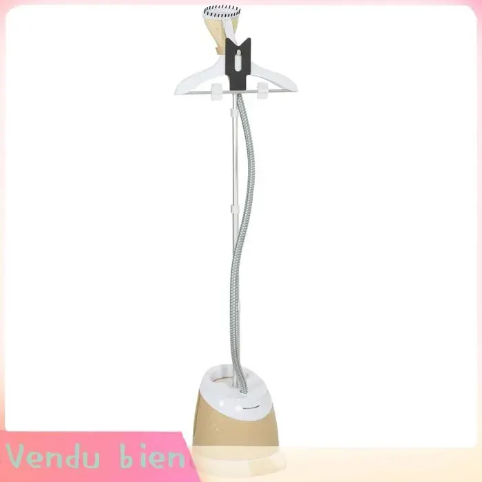 LIA Défroisseur vapeur vertical 1800 W 36 g/min steamer autonomie 50 min réservoir deau de 18 L 32 x 32 x 32 cm or