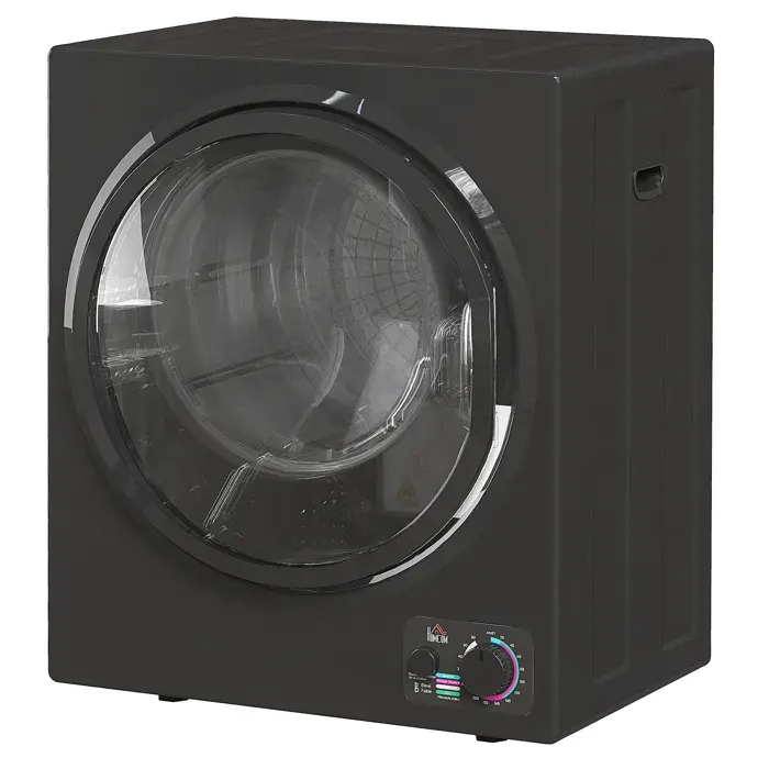 LIA Sèche-linge électrique portable 850W capacité 33L 4 modes de fonctionnement acier inoxydable 49 x 405 x 60 cm noir
