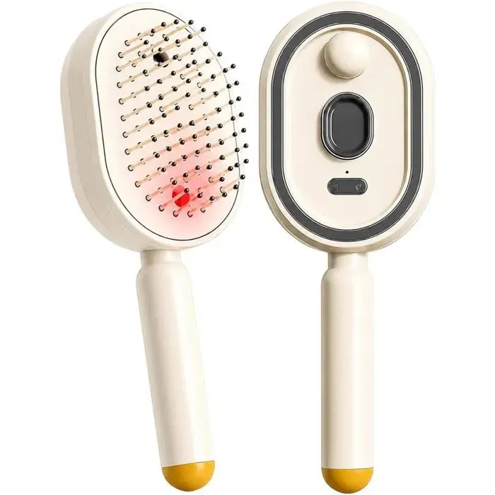 Lissante À Vapeur Électrique Pour Cheveux 2 En 1 Avec Huile CapillaireAdaptée Aux Cheveux Épais Raides Ondulés Et Bouclés
