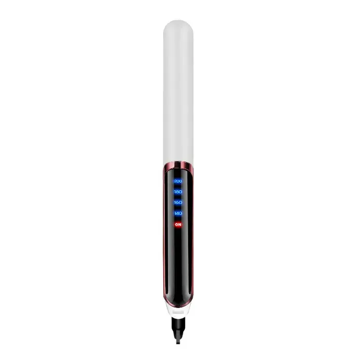 Lisseur 35 W revêtement en céramique 4 réglages de température (140-200 °C) conception ergonomique portable blanc