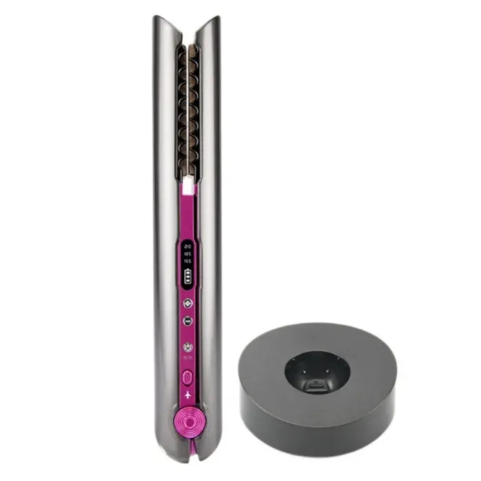 Lisseur à cheveux 4800 mah 22 w pour cheveux - TepidBee - secs et mouillés avec écran lcd chauffage 10 secondes 3 réglages de temp — coloris Gris