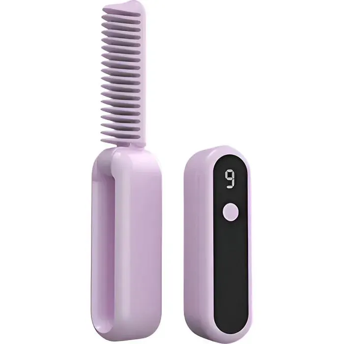 Lisseur à cheveux 9 réglages de température chauffe rapidement lisse les frisottis prend soin des cheveux en douceur violet