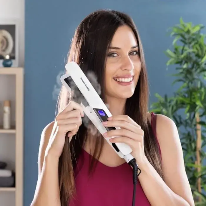 Lisseur à Cheveux - CELLUSTOP - Modèle Ceramique - 5 Niveaux de Température - Fonction Vapeur - Écran LED