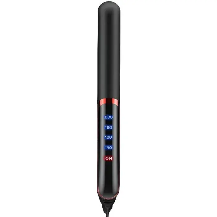 Lisseur à cheveux chauffage rapide 4 niveaux de température revêtement céramique design ergonomique portable noir