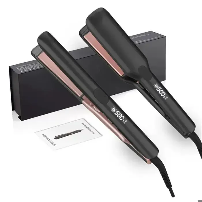 Lisseur à cheveux double usage pour lisser et boucler lisseur à domicile professionnel à ions négatifs
