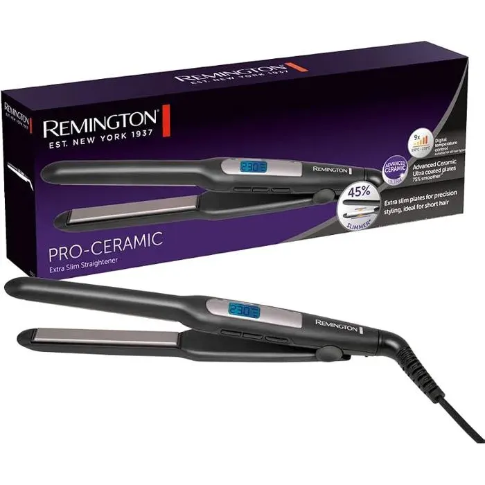 Lisseur à cheveux Pro Ceramic (pques extra fines pour cheveux courtsbarbepixies et frangePques extra fines FER A FRISER