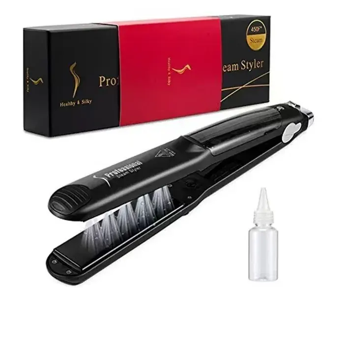 Lisseur à vapeur deux-en-un lisseur professionnel à ions négatifs multifonctionnel pour lisser et boucler