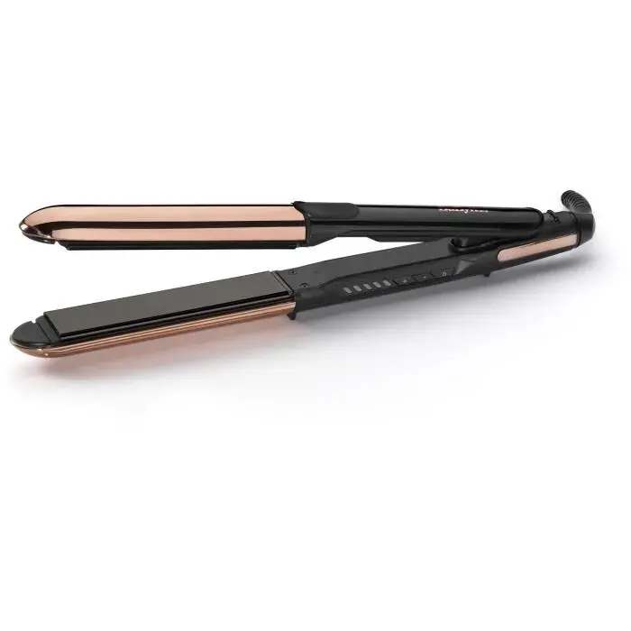 Lisseur Babyliss Babyliss ST482E - straight & curl brillance - 5 températures jusquà 235°C - Plaques 28 mm en titane véritable