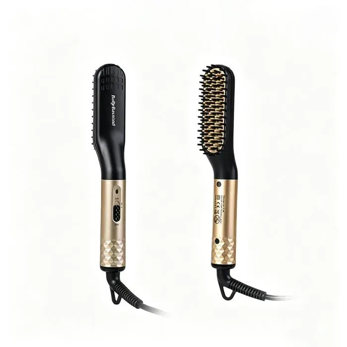 Lisseur Barbe Brosse Lissante Multifonctionnel Peigne Chauffante Température Réglable Anti-Brûlure Peigne Lissant Barbe