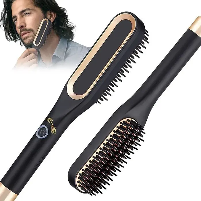 Lisseur Barbe HommeLisseur Cheveux Homme Brosse Lissante BarbeLisseur Barbe 2 en 13 Températures Réglables PEIGNE LASER