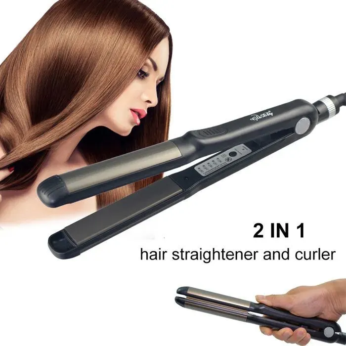 Lisseur Boucleur Cheveux 2 en 1 Lisseur Cheveux Professionnel Fer à Lisser et Boucler 2 en 1 Lisseur de Voyage 150-230℃