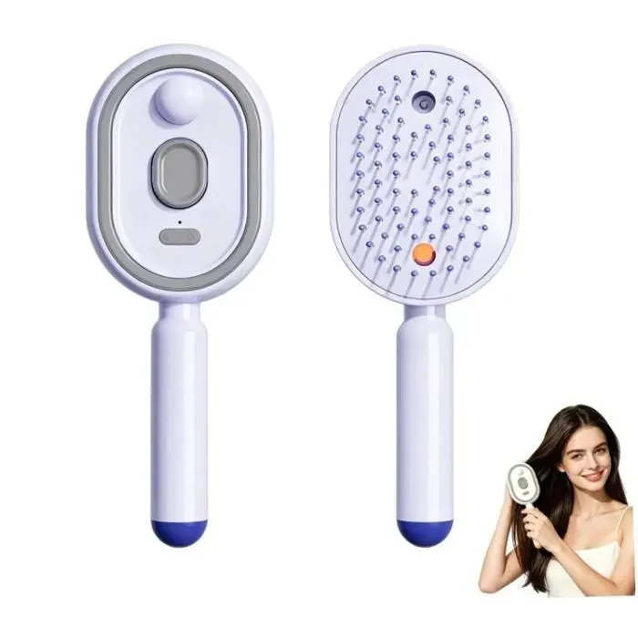 LISSEUR Brosse à Vapeur ÉlectriqueFer à Lisser Vapeur Rechargeable avec SprayBrosse Lissante Sans FilPeigne Démêlant LISSEUR