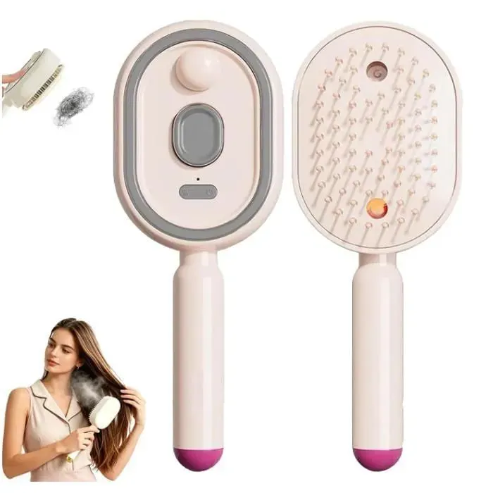 LISSEUR Brosses à Vapeur Électrique Lisseur à Vapeur Rechargeable avec SprayRéduit les FrisottisNourrit les LISSEUR