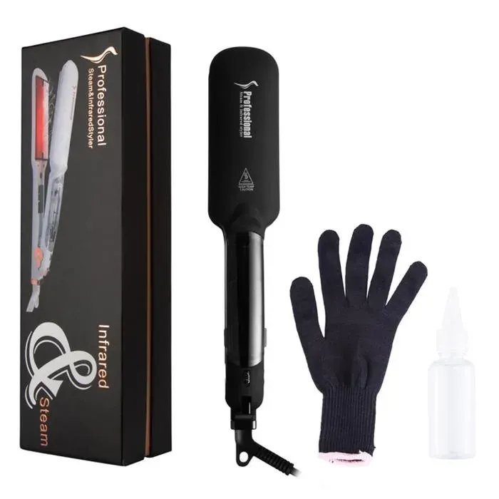 Lisseur cheveux 30x55cm 2 en 1 utilisation dun revêtement céramique - TepidBee - écran à cristaux liquides avec vapeur lisseur p
