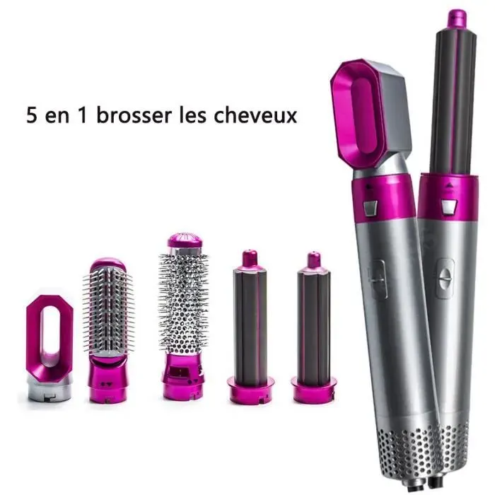 lisseur cheveux 5 en 1 peigne à air chaud automatique curling stick roll straight double usage coiffure styling LISSEUR CHEVEUX